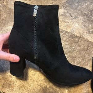 Marc Fisher Black Ankle Booties with Zipper